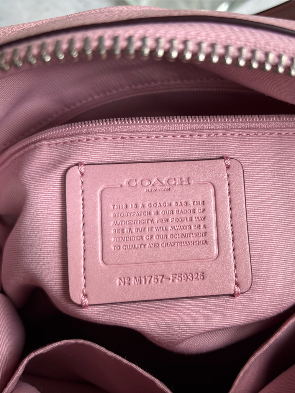 Coach Pink Pebbled Leather Satchel with Detachable Strap - Picture 6 of 11